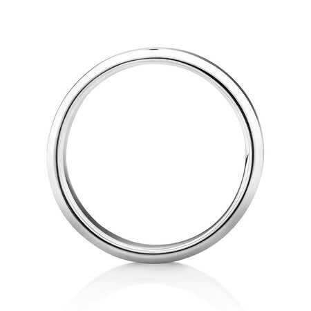 7mm Flat Bevelled Wedding Band in Sterling Silver 7mm Flat Bevelled Wedding Band in Sterling Silver