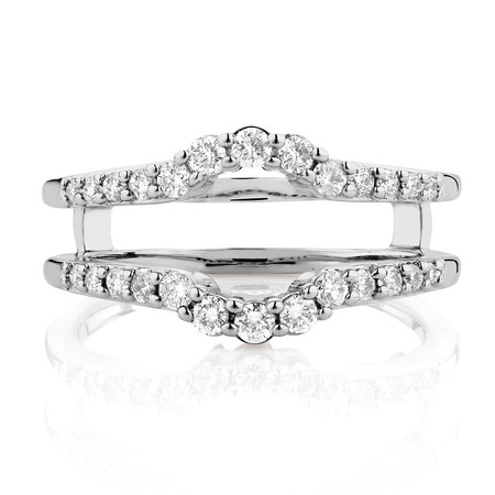Enhancer Ring with 1/2 Carat TW of Diamonds in 14kt White Gold Enhancer Ring with 1/2 Carat TW of Diamonds in 14kt White Gold
