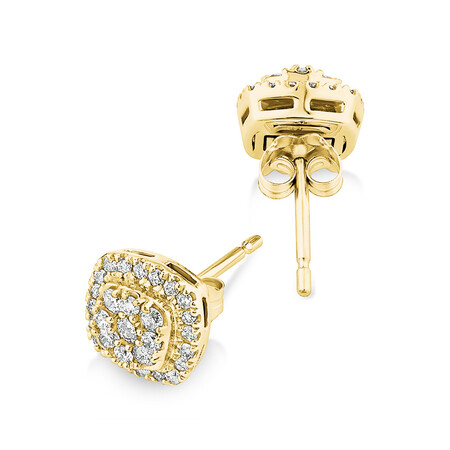 Cluster Stud Earrings with 0.50 Carat TW of Diamonds in 10kt Yellow Gold Cluster Stud Earrings with 0.50 Carat TW of Diamonds in 10kt Yellow Gold