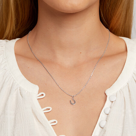 Mini Horseshoe Pendant in Sterling Silver Mini Horseshoe Pendant in Sterling Silver
