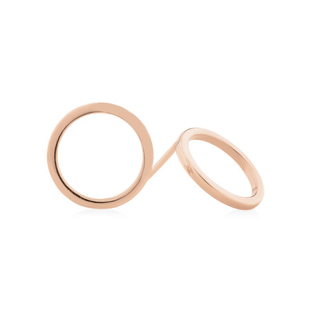 10mm Circle Stud Earrings in 10kt Rose Gold