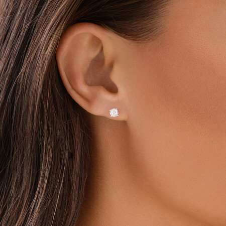 Stud Earrings with 0.71 Carat TW of Diamonds in 10kt White Gold Stud Earrings with 0.71 Carat TW of Diamonds in 10kt White Gold