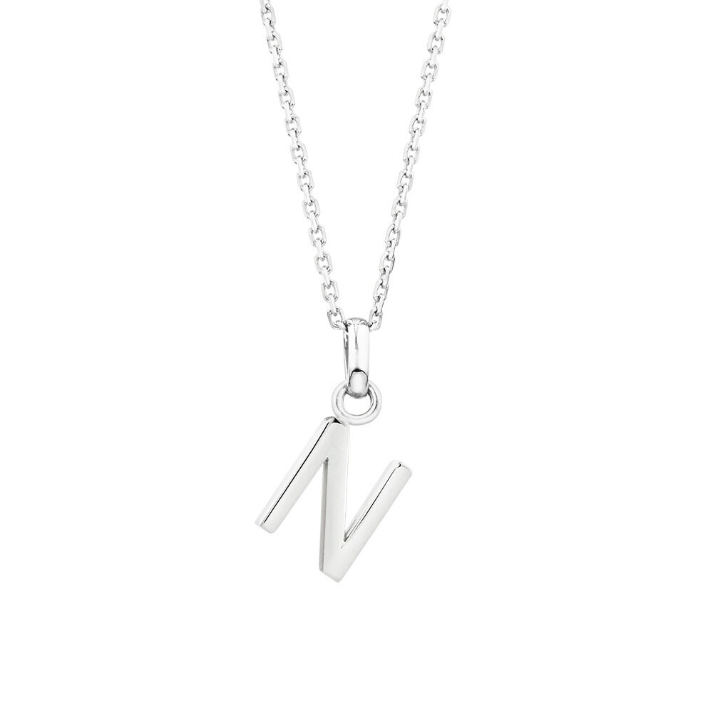 Pendentif « N » en argent sterling