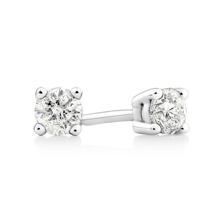 Stud Earrings with 0.23 Carat TW of Diamonds in 10kt White Gold Stud Earrings with 0.23 Carat TW of Diamonds in 10kt White Gold