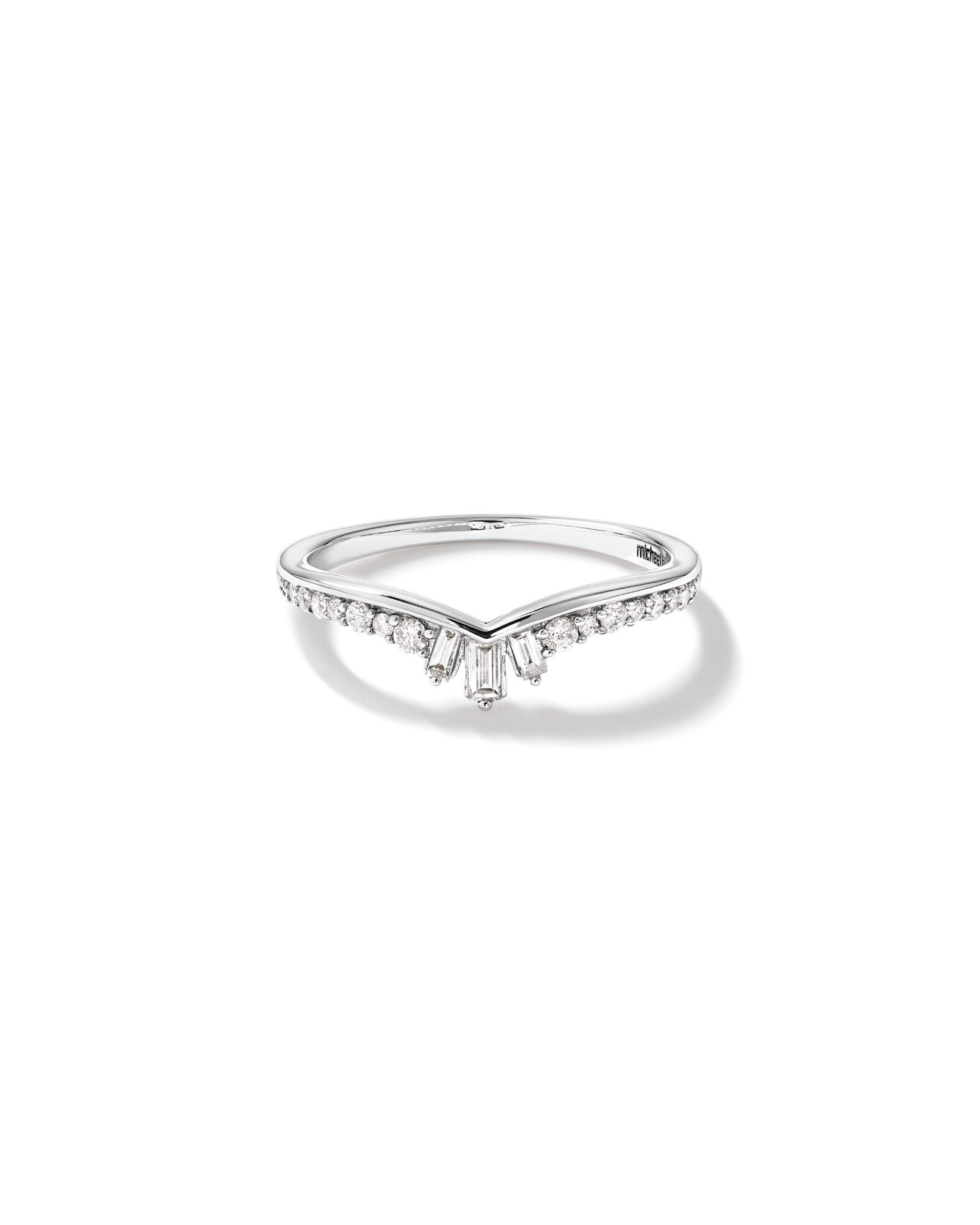 Gold chevron wedding band on sale