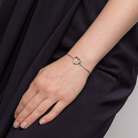 Infinitas Bracelet with Diamonds in Sterling Silver & 10kt Yellow Gold Infinitas Bracelet with Diamonds in Sterling Silver & 10kt Yellow Gold