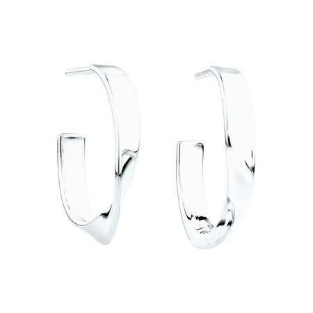 Twist Hoop Earrings in Sterling Silver Twist Hoop Earrings in Sterling Silver