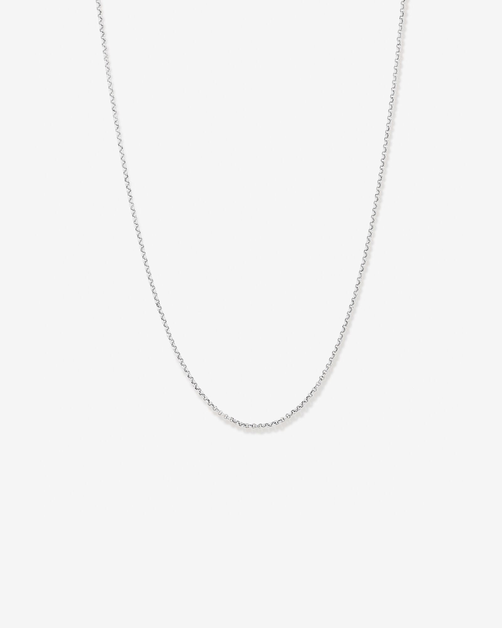 50cm (20") 2mm-2.5mm Width Belcher Chain in Sterling Silver