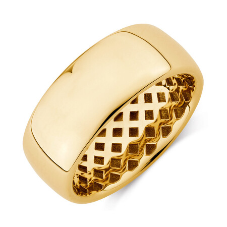 8mm Barrel Ring in 10kt Yellow Gold 8mm Barrel Ring in 10kt Yellow Gold