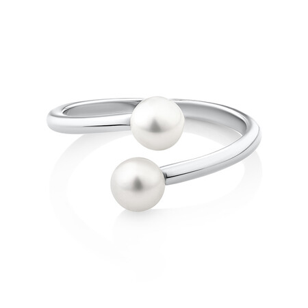 Open Ring with Cultured Freshwater Pearl in Sterling Silver Open Ring with Cultured Freshwater Pearl in Sterling Silver