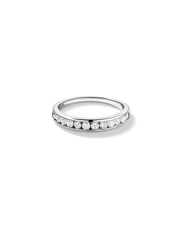 Wedding Band with 1/2 Carat TW of Diamonds in 10kt White Gold Wedding Band with 1/2 Carat TW of Diamonds in 10kt White Gold