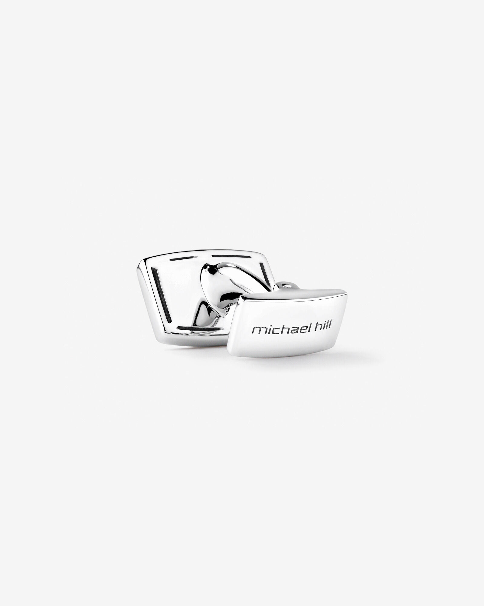 Men's Silver Rectangle Cufflinks