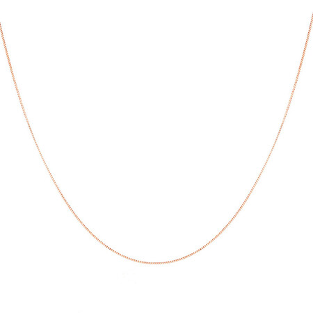 45cm (18") Box Chain in 10kt Rose Gold 45cm (18") Box Chain in 10kt Rose Gold