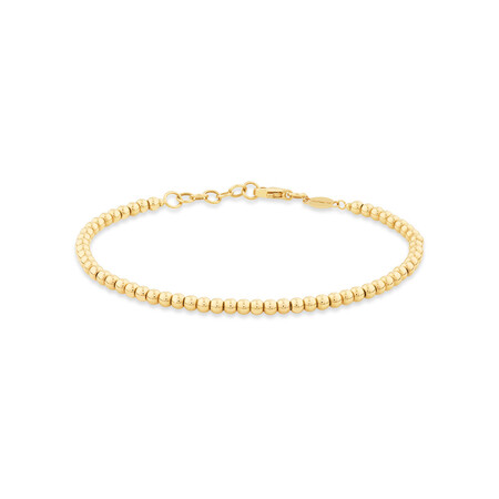 19cm Bead Bracelet in 10kt Yellow Gold 19cm Bead Bracelet in 10kt Yellow Gold