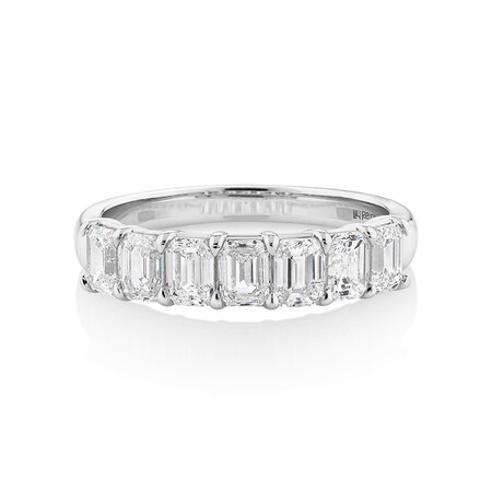 7 Stone Claw Wedding Ring with 1.61ct TW of Diamonds in 14kt White Gold 7 Stone Claw Wedding Ring with 1.61ct TW of Diamonds in 14kt White Gold
