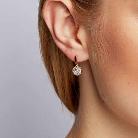 Drop Earrings with 1/4 Carat TW of Diamonds in 10kt Yellow Gold Drop Earrings with 1/4 Carat TW of Diamonds in 10kt Yellow Gold