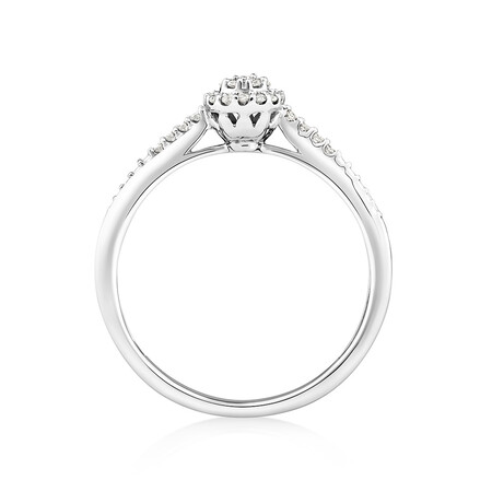 Promise Ring with 0.15 Carat TW of Diamonds in 10kt White Gold Promise Ring with 0.15 Carat TW of Diamonds in 10kt White Gold