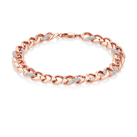 Bracelet with 1/4 Carat TW of Diamonds in 10kt Rose Gold Bracelet with 1/4 Carat TW of Diamonds in 10kt Rose Gold
