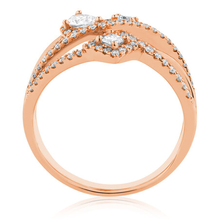 Ring with 3/4 Carat TW of Diamonds in 10kt Rose Gold Ring with 3/4 Carat TW of Diamonds in 10kt Rose Gold