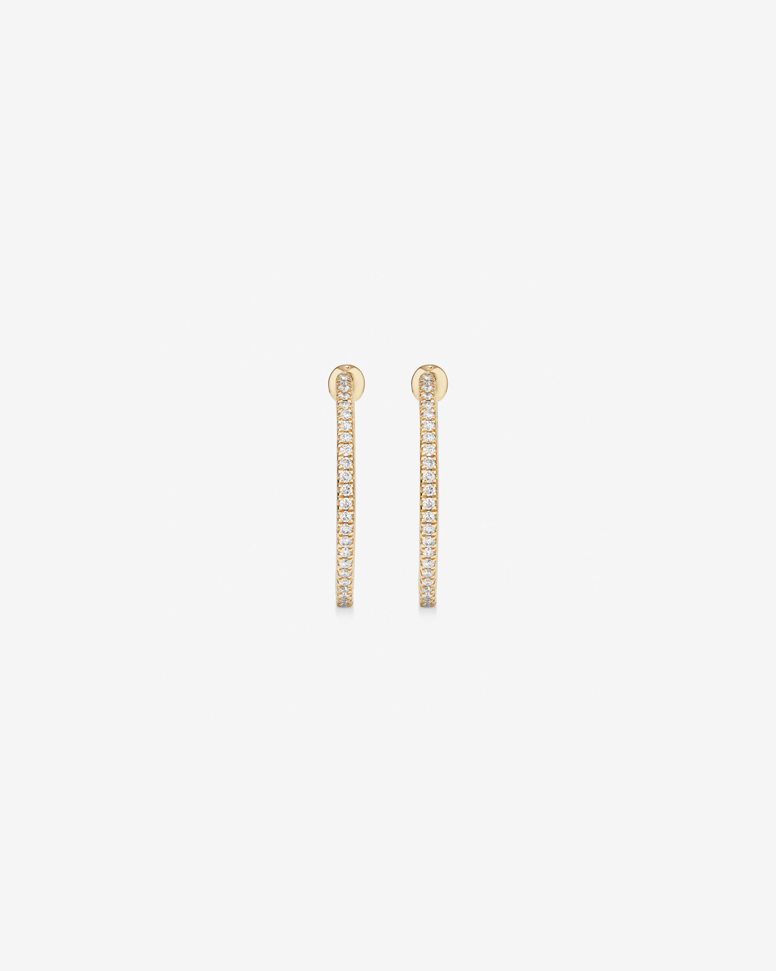 Hoop Earrings With 0.50 Carat TW Of Diamonds 10kt Yellow Gold