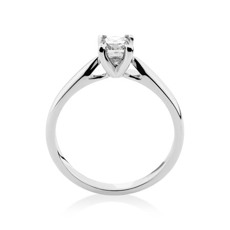 Evermore Engagement Ring with 0.50 Carat TW Diamond Solitaire in 14kt White Gold Evermore Engagement Ring with 0.50 Carat TW Diamond Solitaire in 14kt White Gold