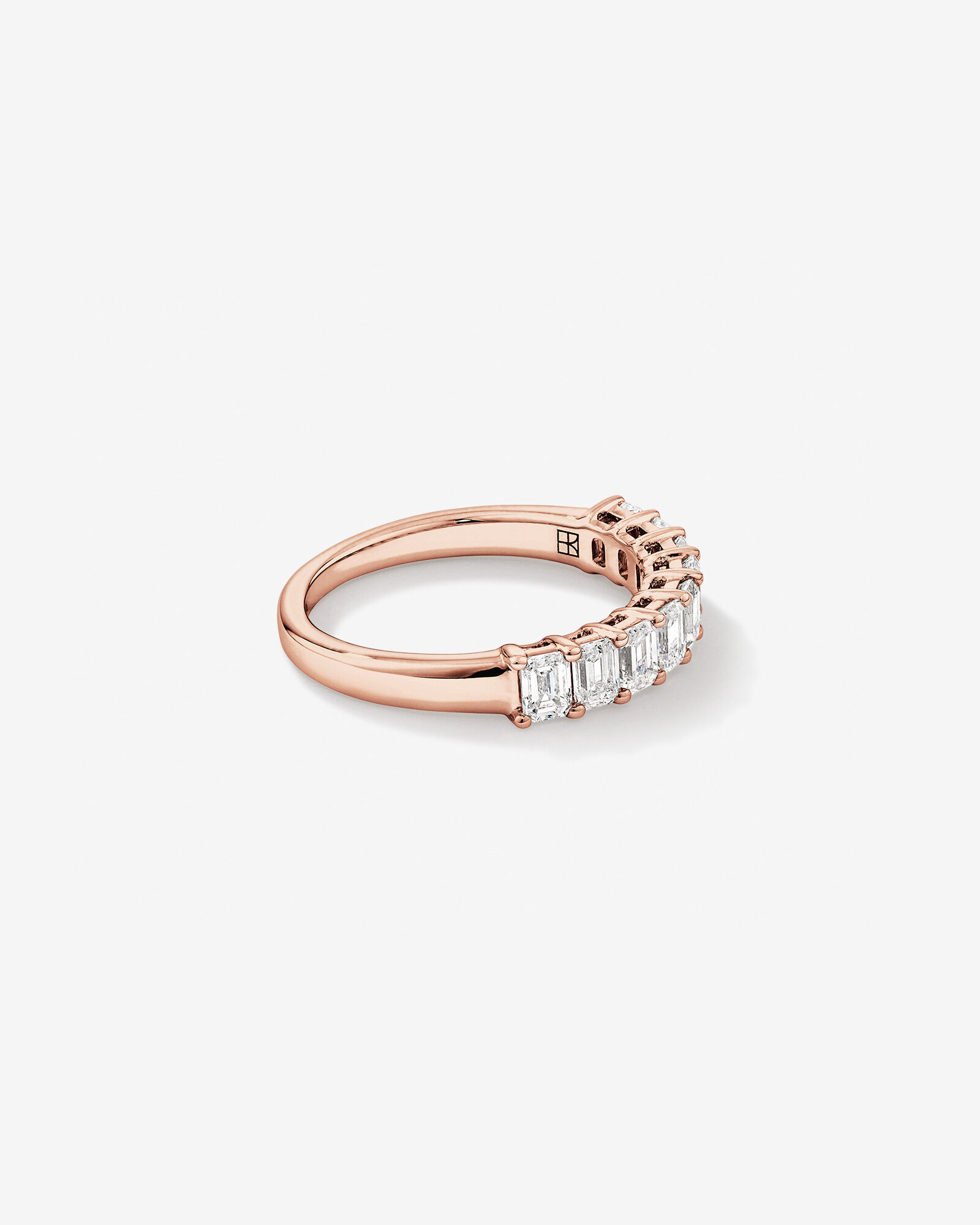 1.17 Carat TW Emerald Cut Laboratory-Grown Diamond Wedding Band in 14kt Rose Gold