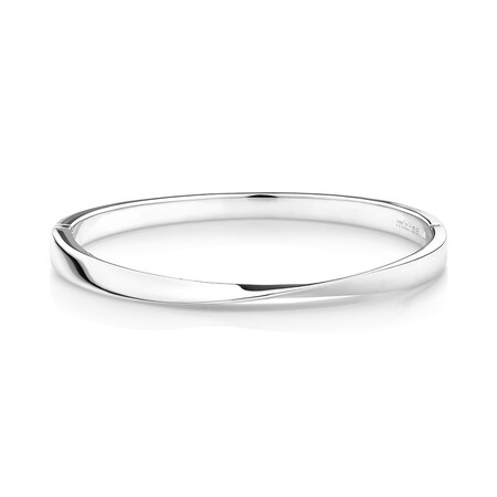 61mm Sculpture Ribbon Bracelet in Sterling Silver 61mm Sculpture Ribbon Bracelet in Sterling Silver