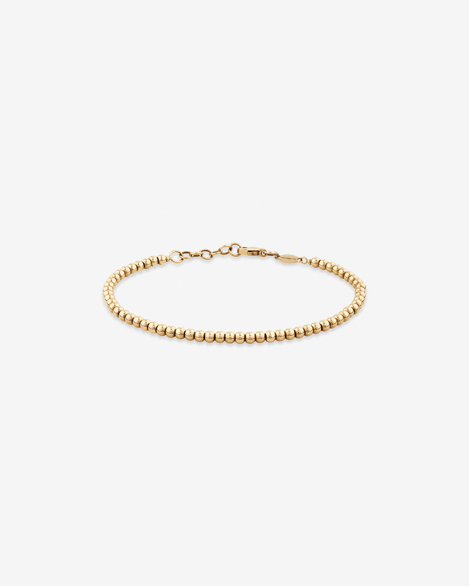 19cm (7.5") 2.5mm-3mm Width Bead Bracelet in 10kt Yellow Gold