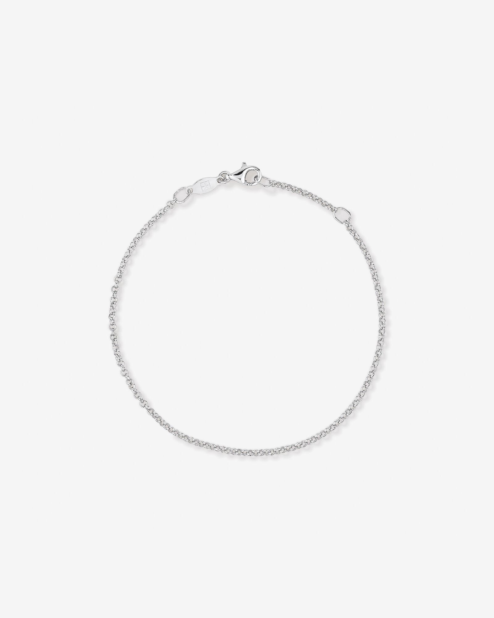 19cm (7.5") 1.8mm Width Fine Belcher Chain Bracelet in Sterling Silver