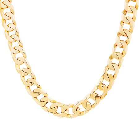 55cm (22") Solid Curb Chain in 10kt Yellow Gold 55cm (22") Solid Curb Chain in 10kt Yellow Gold