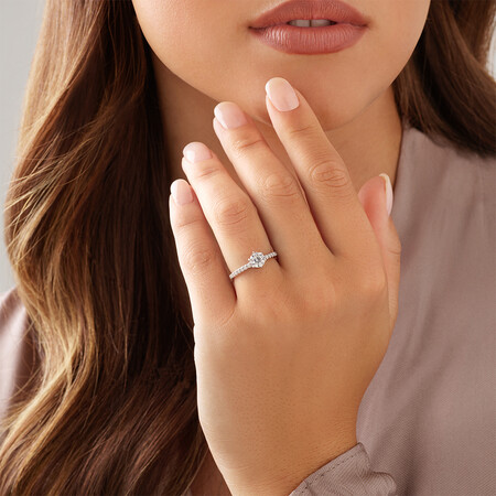 Sir Michael Hill Designer Engagement Ring With 1 Carat TW Of Diamonds In 14ct White & Rose Gold Sir Michael Hill Designer Engagement Ring With 1 Carat TW Of Diamonds In 14ct White & Rose Gold