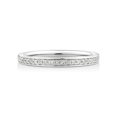 Wedding Band with 1/5 Carat TW of Diamonds in 14kt White Gold Wedding Band with 1/5 Carat TW of Diamonds in 14kt White Gold