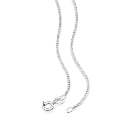 50cm (20") 1mm-1.5mm Width Box Chain in Sterling Silver 50cm (20") 1mm-1.5mm Width Box Chain in Sterling Silver