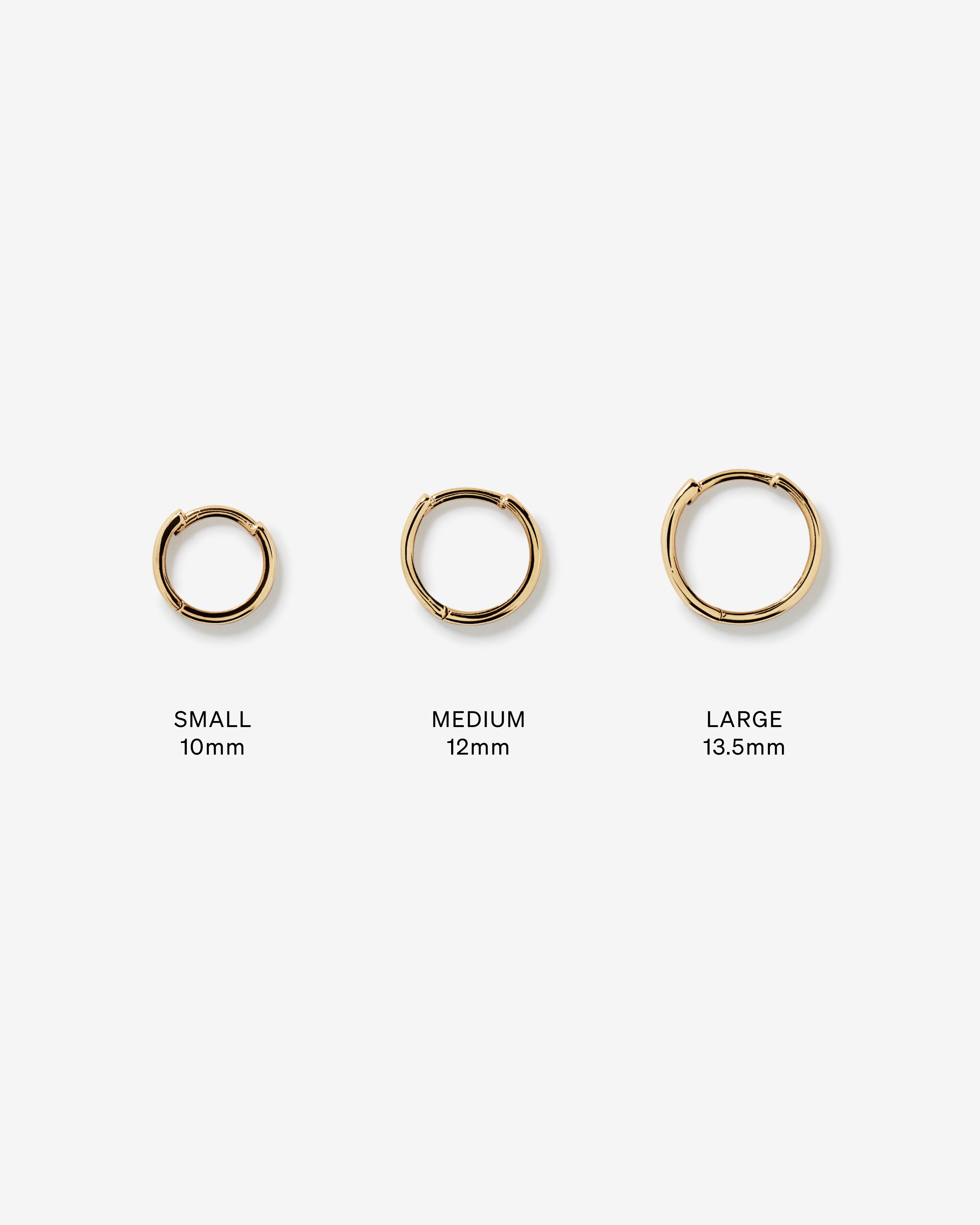 12mm Polished Huggie Earrings in 10kt Yellow Gold