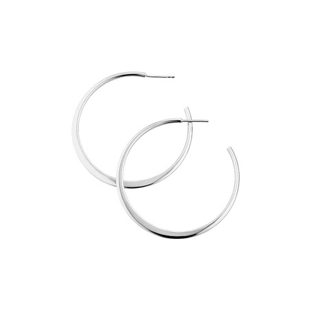 Knife Edge Hoop Earrings in Sterling Silver Knife Edge Hoop Earrings in Sterling Silver