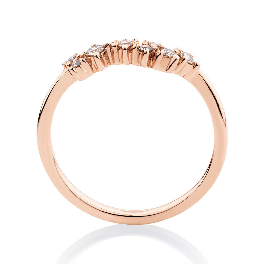Stacker Ring with 0.18 Carat TW of Diamonds in 10kt Rose Gold