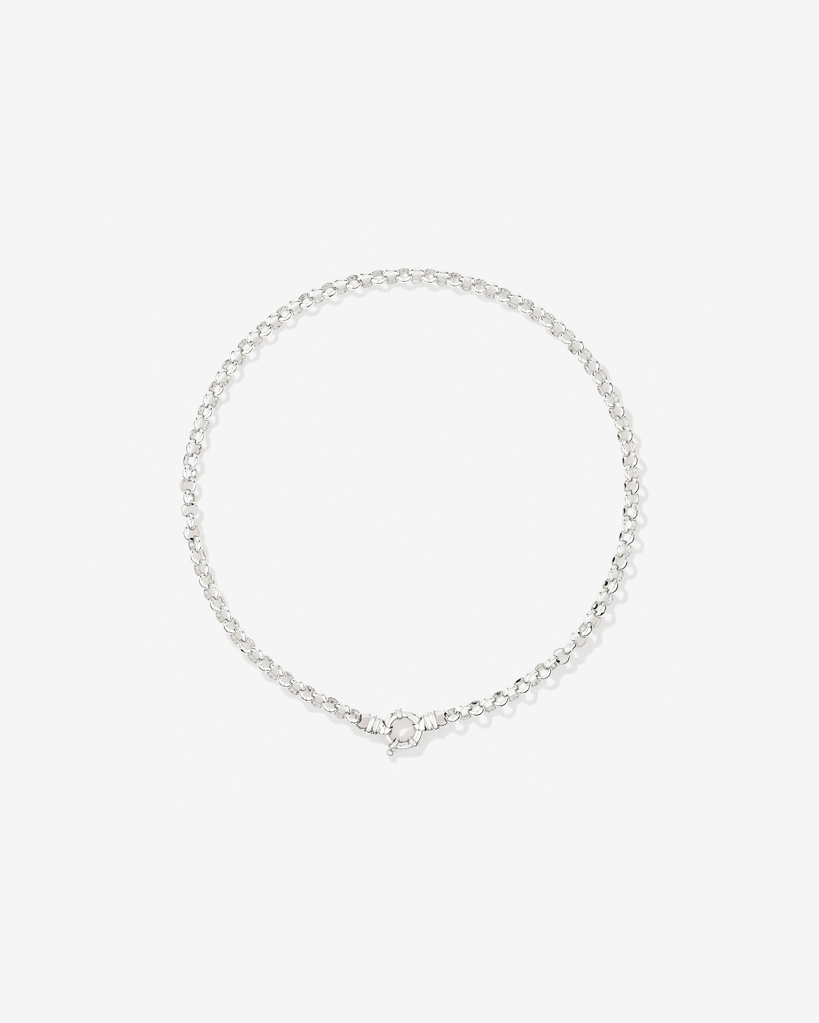 50cm (20") 6.5mm-7mm Width Belcher Chain in Sterling Silver