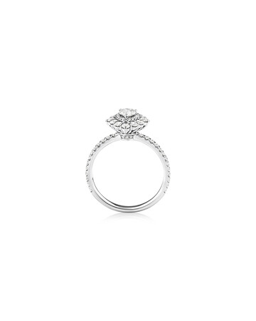 Sir Michael Hill Designer Vintage Floral Engagement Ring with 0.92 Carat TW of Diamonds in 18kt White Gold Sir Michael Hill Designer Vintage Floral Engagement Ring with 0.92 Carat TW of Diamonds in 18kt White Gold
