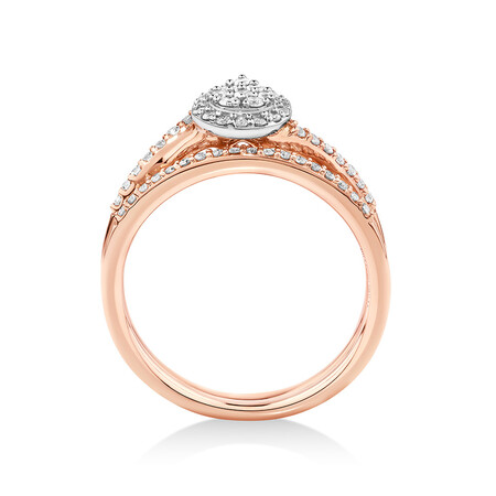 Evermore Bridal Set with 3/8 Carat TW of Diamonds in 10kt Rose & White Gold Evermore Bridal Set with 3/8 Carat TW of Diamonds in 10kt Rose & White Gold