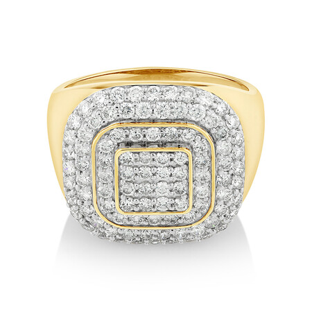 Ring with 2 Carat TW of Diamonds in 10kt Yellow Gold Ring with 2 Carat TW of Diamonds in 10kt Yellow Gold