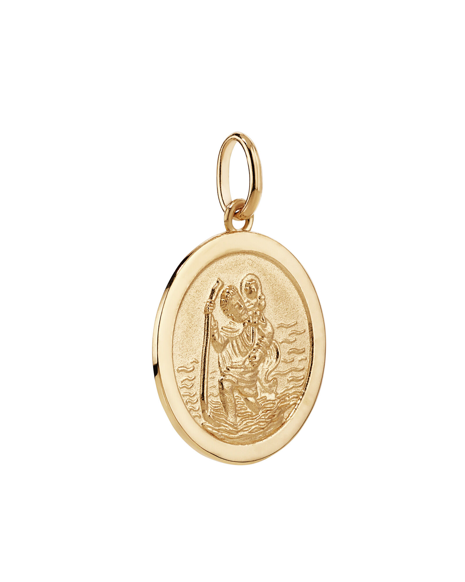 White gold st christopher necklace mens on sale