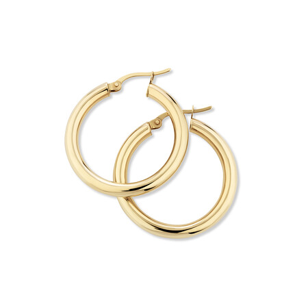 25mm Hoop Earrings in 10kt Yellow Gold