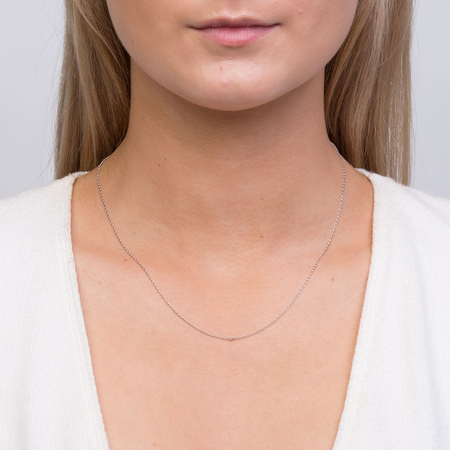 45cm (18") Belcher Chain in 10kt White Gold 45cm (18") Belcher Chain in 10kt White Gold