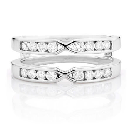 Enhancer Ring with 1/2 Carat TW of Diamonds in 14kt White Gold Enhancer Ring with 1/2 Carat TW of Diamonds in 14kt White Gold