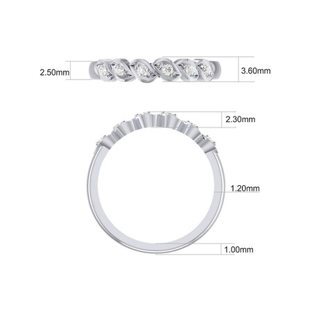 Wedding Band with Diamonds in 10kt White Gold Wedding Band with Diamonds in 10kt White Gold