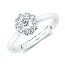 Southern Star Engagement Ring with 1/2 Carat TW of Diamonds in 14kt White Gold