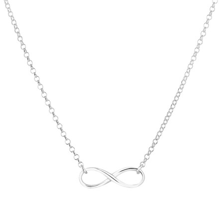 45cm (18") Infinity Necklace in Sterling Silver