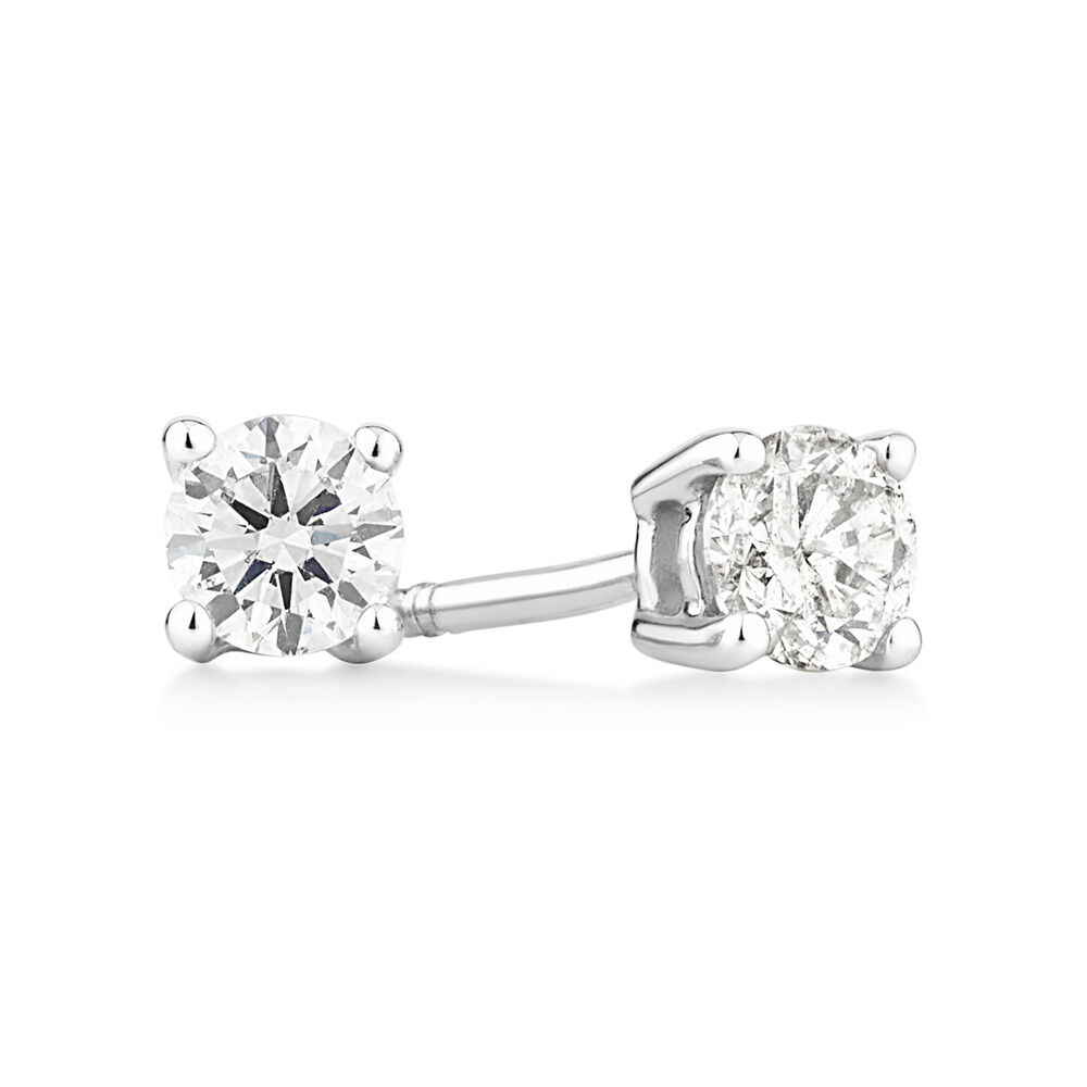 Classic Stud Earrings with 0.30 Carat TW of Diamonds in 10kt White Gold