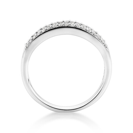 Ring with Sapphire & 0.29 Carat TW of Diamonds In 10kt White Gold Ring with Sapphire & 0.29 Carat TW of Diamonds In 10kt White Gold