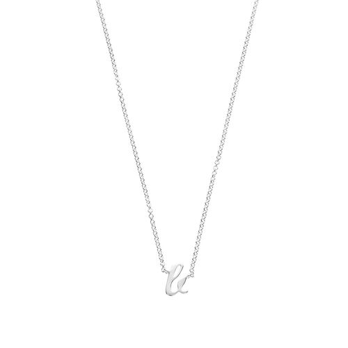 B Initial Pendant in Sterling Silver